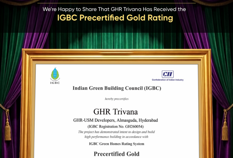 Trivana by GHR USM South Hyderabad’s Boutique Villa Community Earns IGBC Pre-Certified Gold Rating